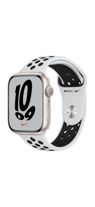 Apple Watch Nike 7, GPS, Carcasa Starlight Aluminium 45mm, Pure Platinum Nike Sport Band