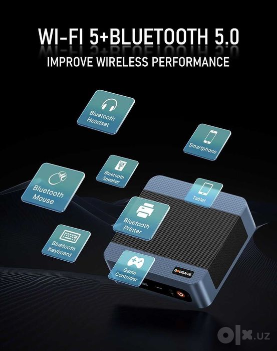 Mini PC Мини Пк BOSGAME E5 AMD Ryzen 3 5300U 16GB DDR4 1TB SSD