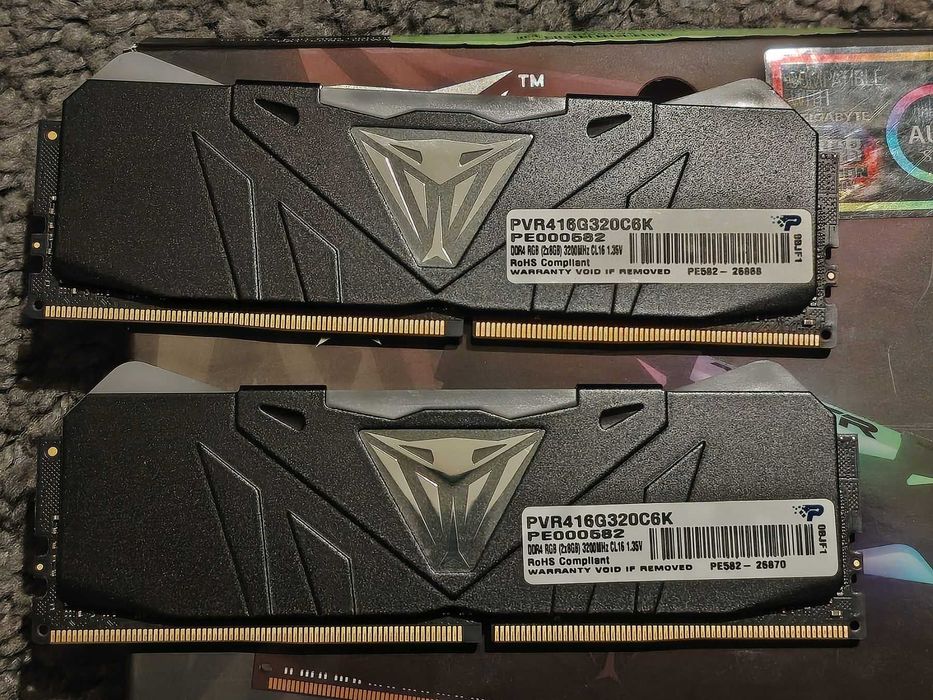 Рам памет Patriot Viper RGB Black 16GB (2x8GB) 3200Mhz DDR4 CL16
