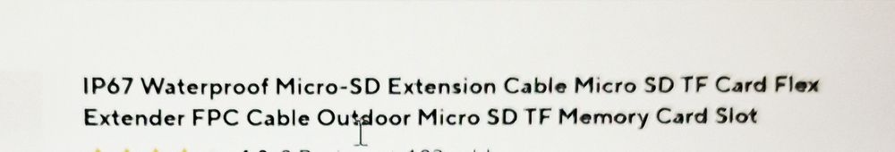 Кабел- преходник SD memory card IP67