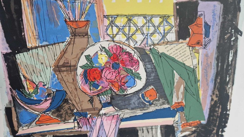 Litografie color Marcel Iancu ( Janco )