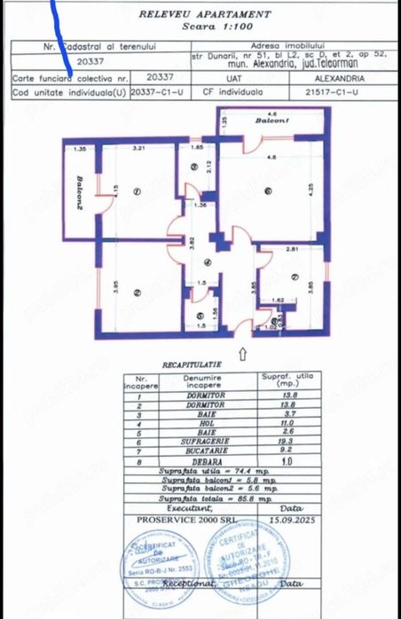 Oportunitate 3 camere- Hcc-1990-86mp-decomandat