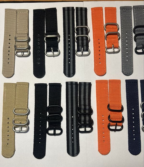 ceas nato curea strap 18 mm  20 mm telescop naylon  din 2 bucati