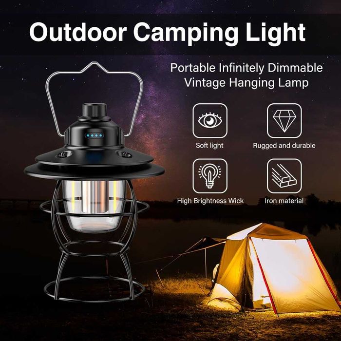 Lampa de exterior, camping, baterie externa 2000  mAh