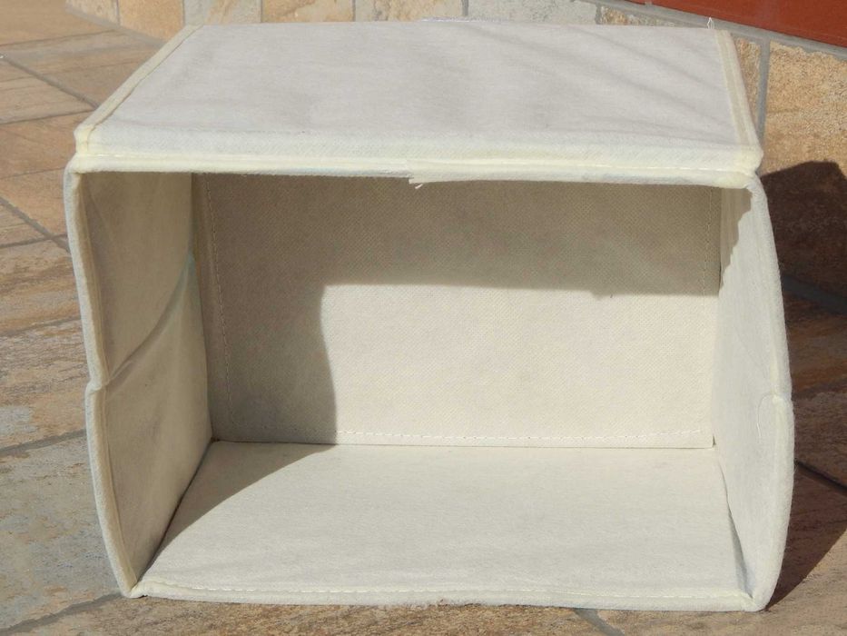 Cutie utilitara depozitare din carton acoperit cu panza textila