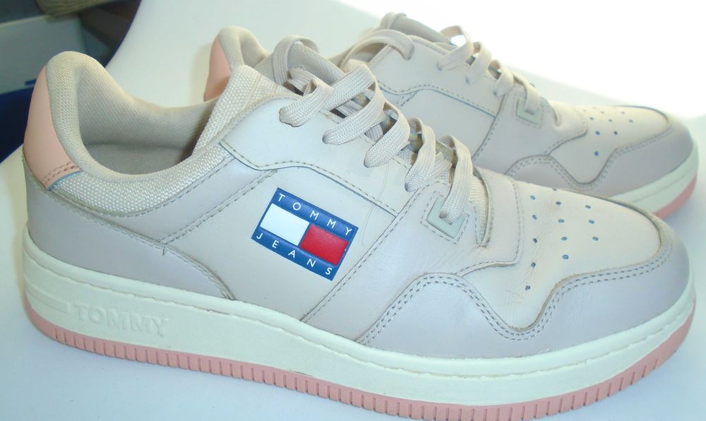 pantofi sport piele tommy hilfiger - nr.40, ca noi, culoare bej