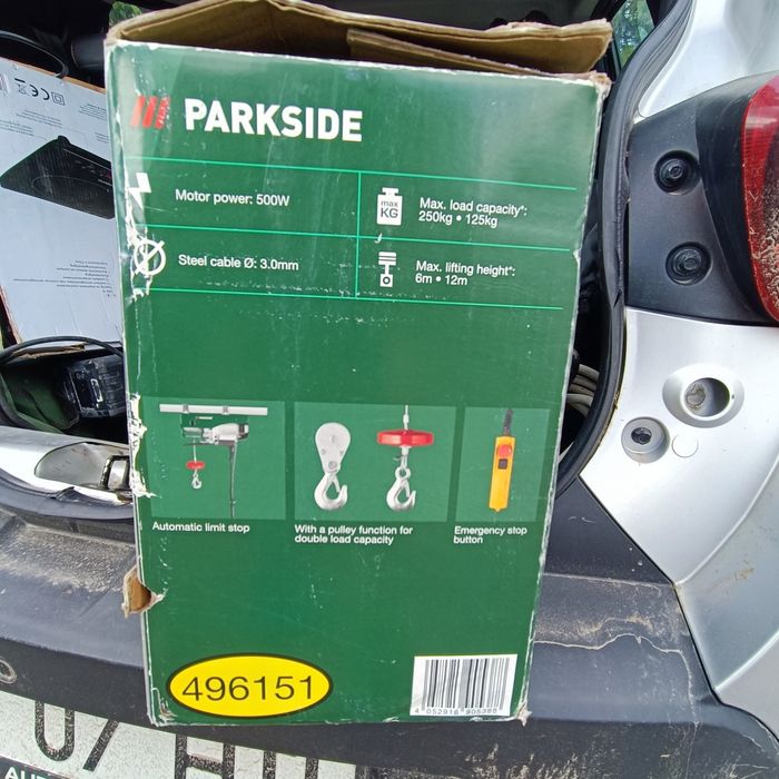 Palan scripete electric nou în cutie parkside