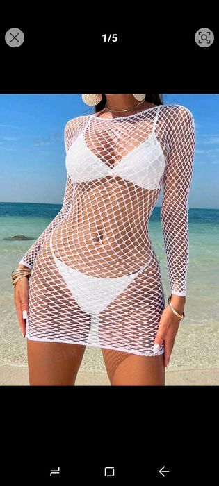 Rochie de plaja alba