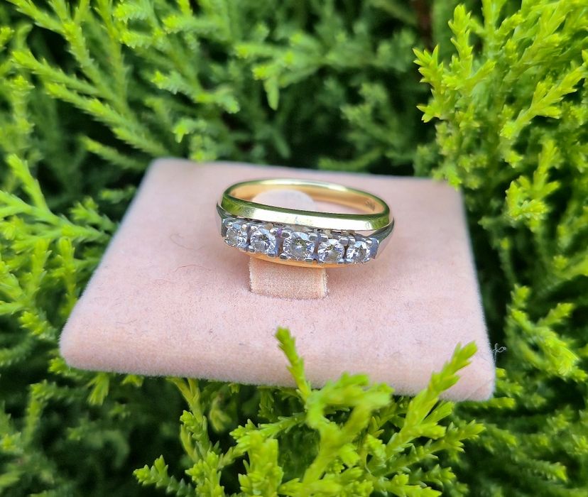 Inel din aur de 14K cu diamante naturale
