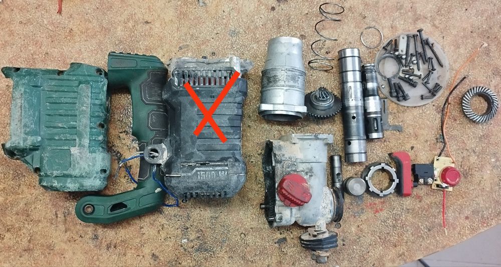 Части за перфоратор къртач PARKSIDE PBH 1500 F6 Hammer drill EAN:358368_20100