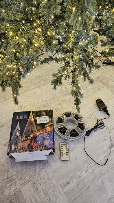 Ghirlandă luminoasă instalație brad de Crăciun 1500 leduri 50m
