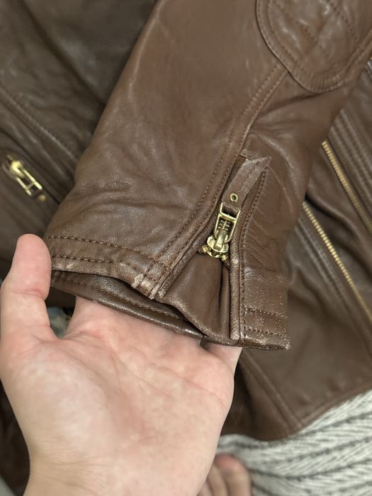 Кожанная куртка Massimo Dutti