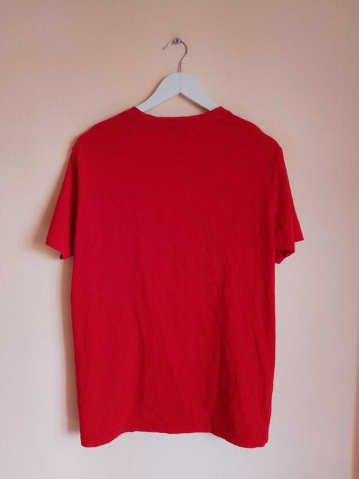 Tricou rosu cu inscriptionare Palm Angels Moncler