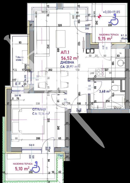 Двустаен - Крайморие