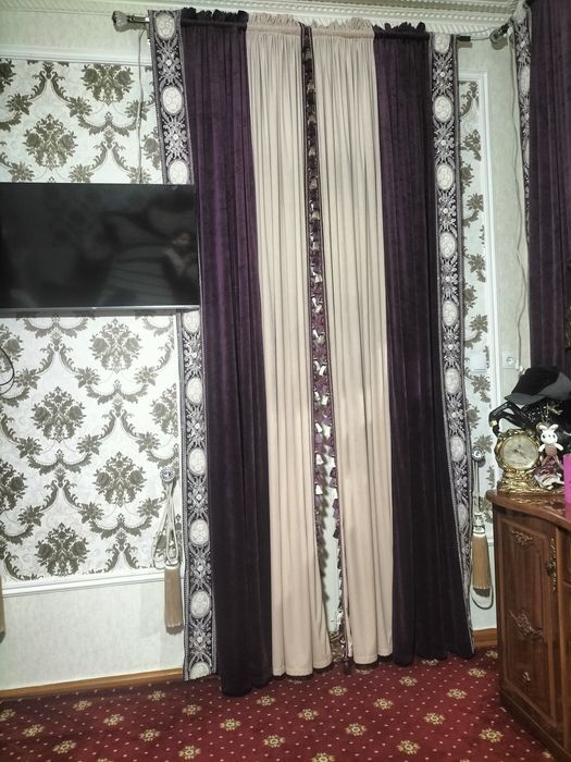 Парда 2та эшик 4та дераза 1 та душевой кабиной 2 каватли