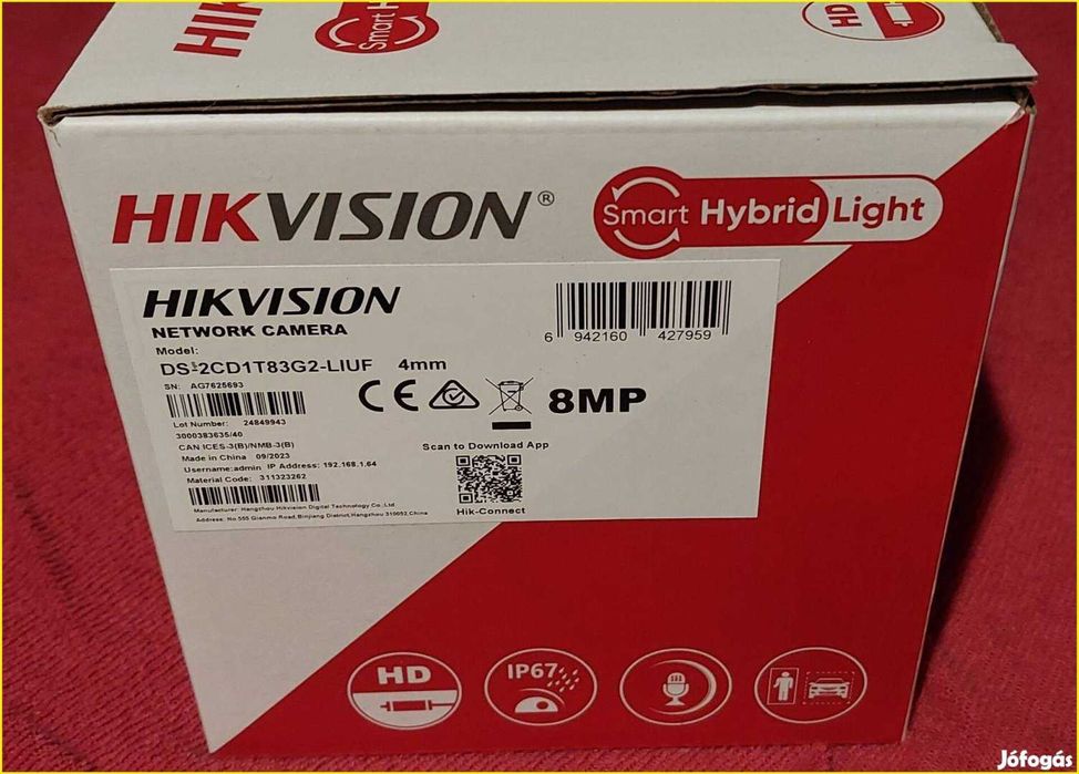 Camera Smart Hybrid Hikvision DS-2CD1T83G2-LIUF 8MP 4mm Microfon PoE