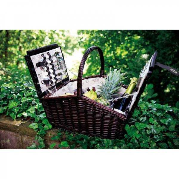 NOU Cos picnic Richmond Park, rachita, 4 persoane, elegant, complet echipat ideal cadou
