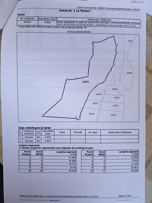 Teren superb 6.855 mp în Vulcan – Zona Schitul Sf. Nicolae