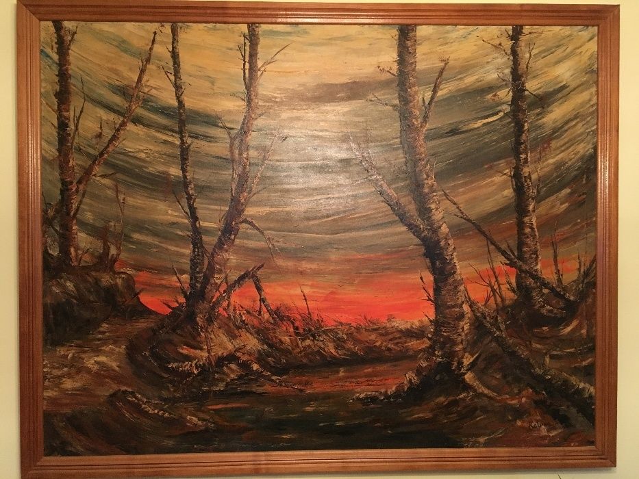 Tablou mare 180x140 in tehnica cutitului