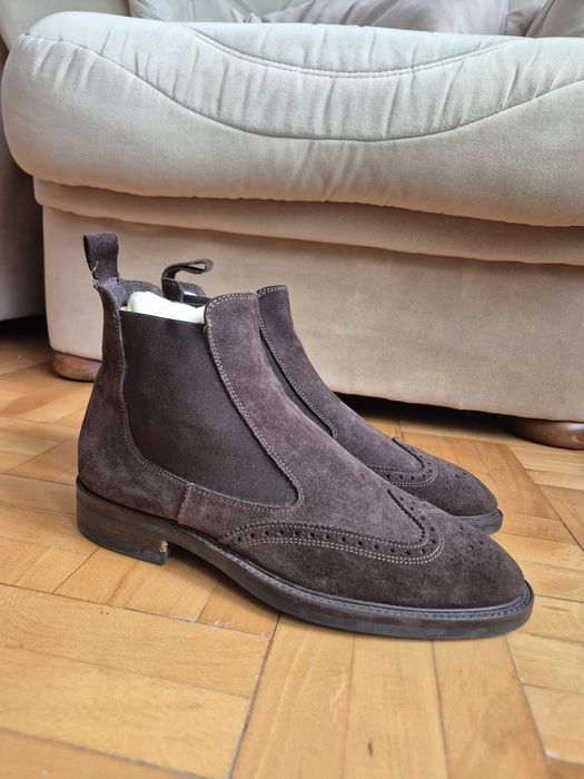 Ghete Andrew & Son, Handmade, Made In U K, Talpă/Toc Piele, Bărbați -