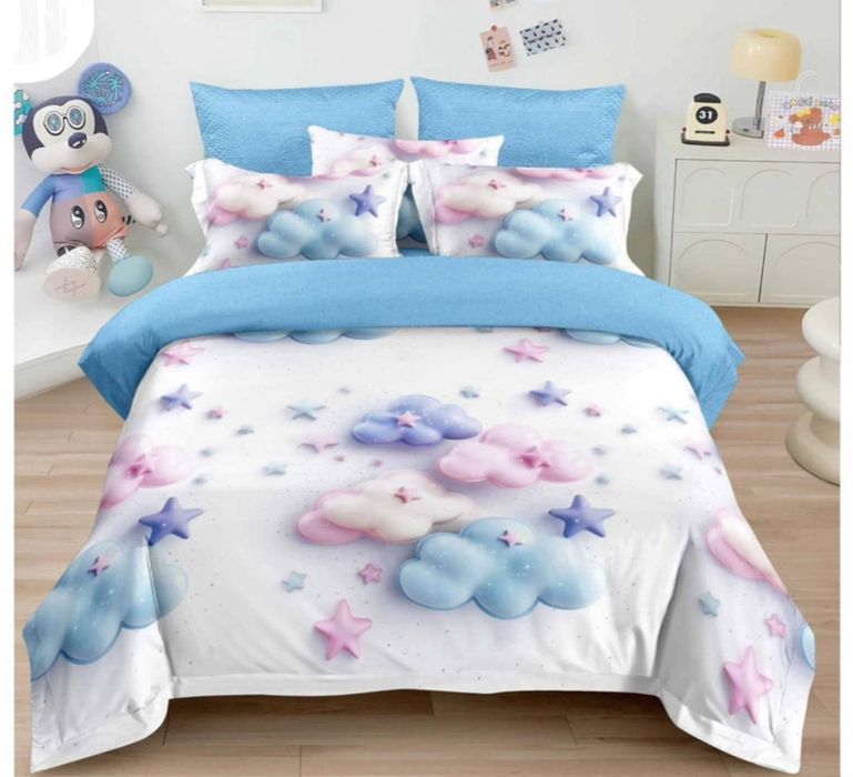 Lenjerie de pat finet 6 piese pentru pat dublu