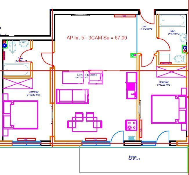Apartament 3 camere 2 bai etaj 1 - zona Mega Image Doamna Stanca