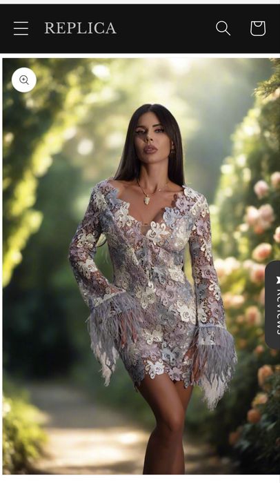 Replica Moda рокля с пера