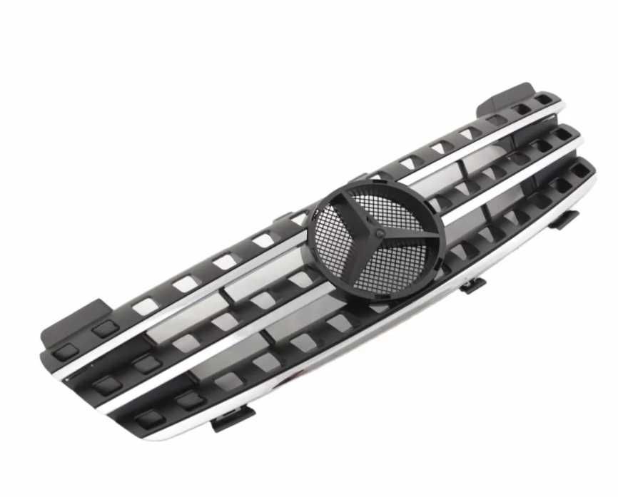 Решетка за Mercedes ML W164 (2005-2008) -хром/черна с хромлайсни.