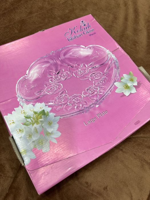 Стеклянный ляган для фруктов, meva patnisi