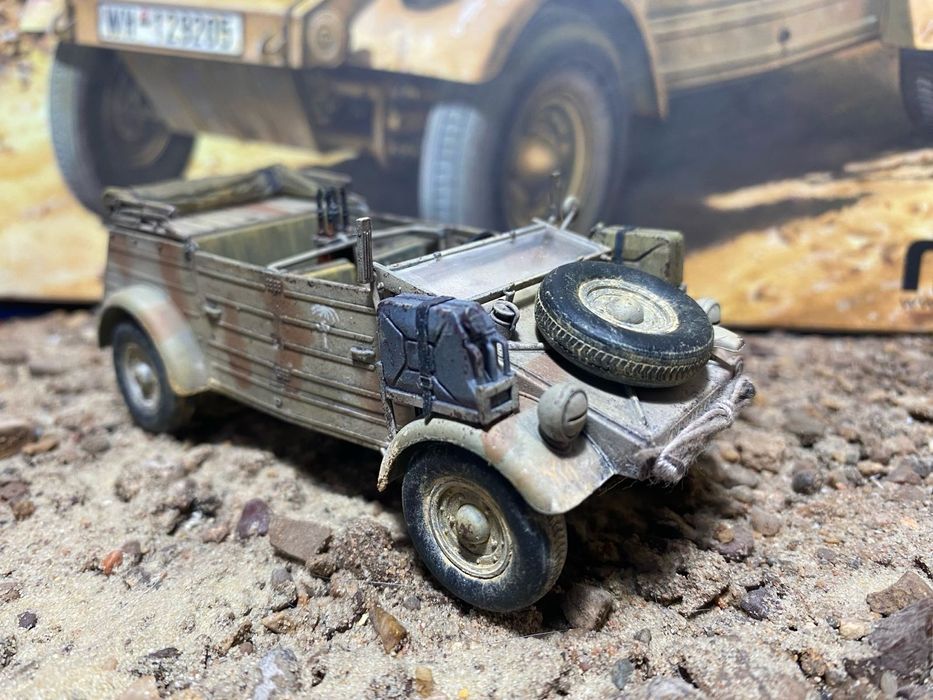Модель Германского авто kubelwagen TYPE 82 Африканский корпус
