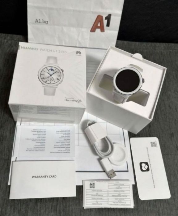 41mm Huawei watch GT 3 Pro | GT3 Гаранция A1 2025 Ceramic White | Бял