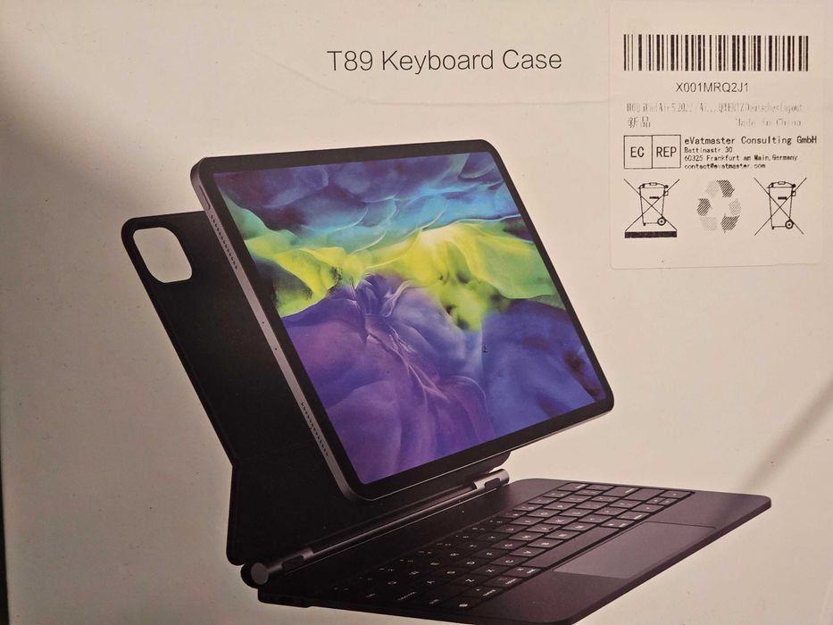 Tastatura Ipad F91 alb negru si T89 verde roz