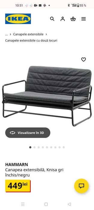 Canapea extensibilă Ikea