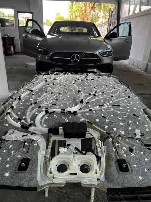 Kit fibră optică plafon înstelat RGB aplicație Android IOS telecomandă