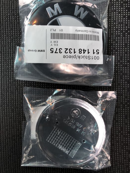 Capace roti jante 68mm BMW Alb/negru X3 E70 E92 F10 E90 E60 X5 X6 F30