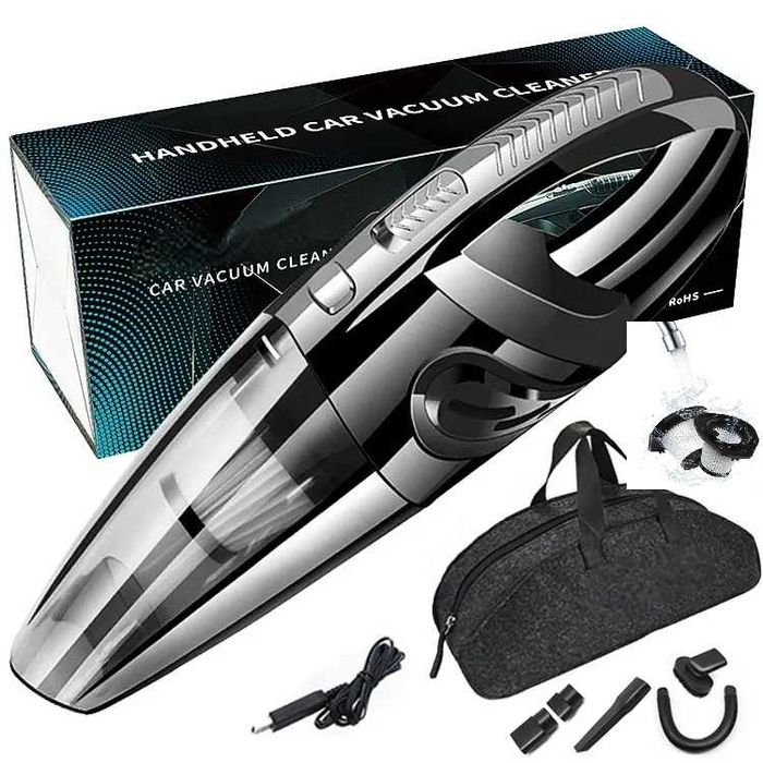 Aspirator de masina cu geanta depozitare, conține 5 accesorii, 120 W