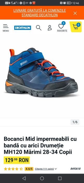 Ghete copii Decathlon marimea 28