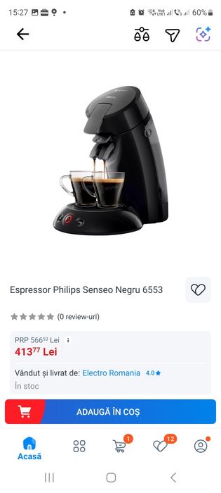 Espressor Philips Senseo Negru