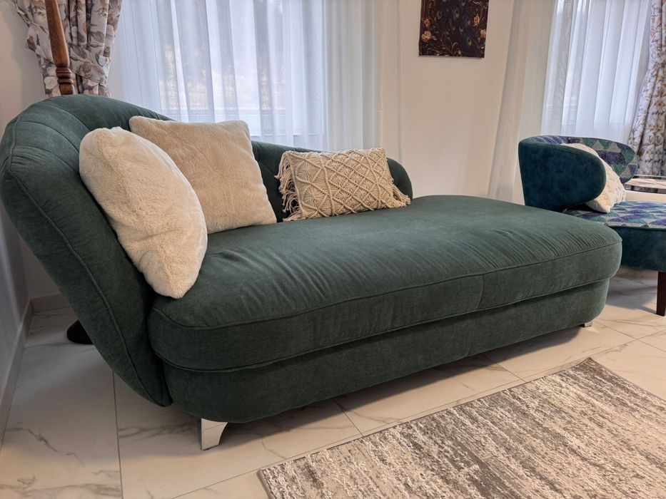 Recamier Canapea Dreapta Retro 206 x 116 Cm Natürlich