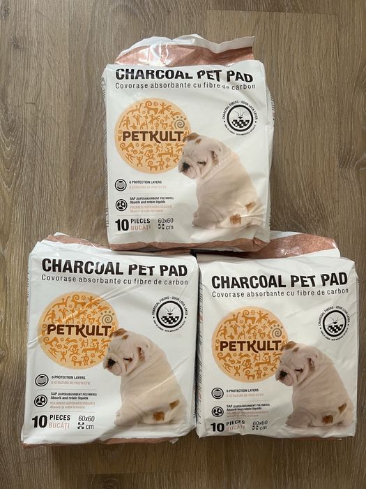 Petkult Charcoal Pet Pads 30 buc