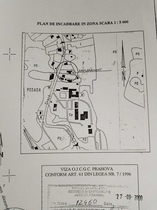 Teren 1100 mp cu casa de vanzare in Posada (Comarnic, jud. Prahova)