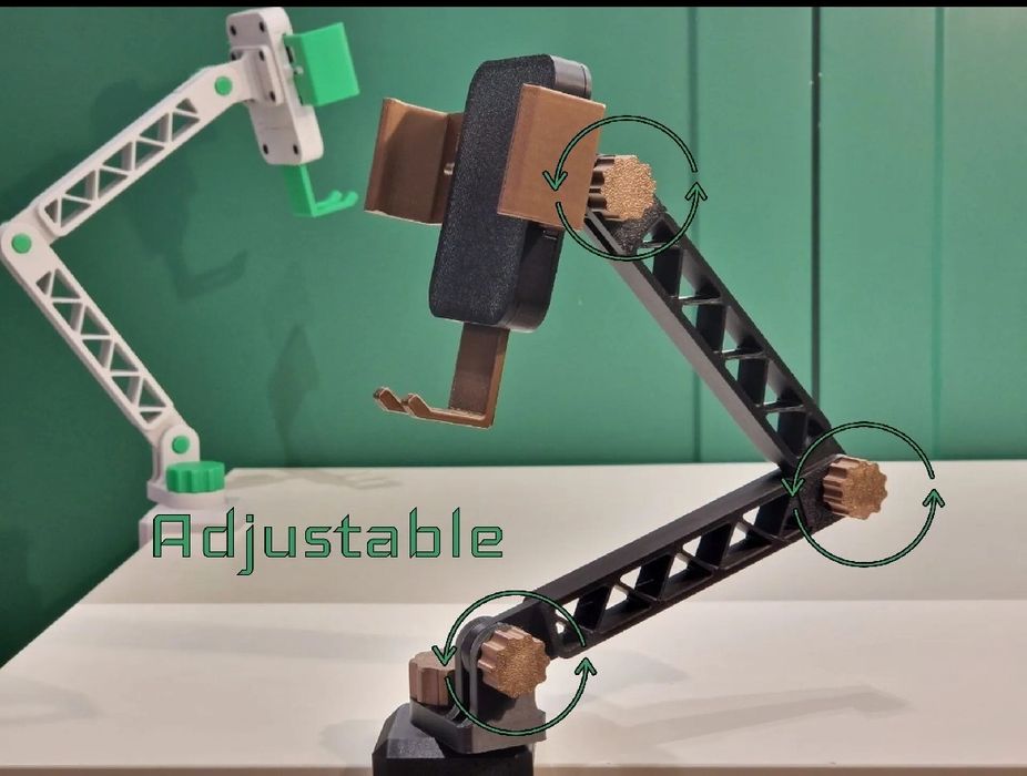 Suport de telefon flexibil de birou printata 3d