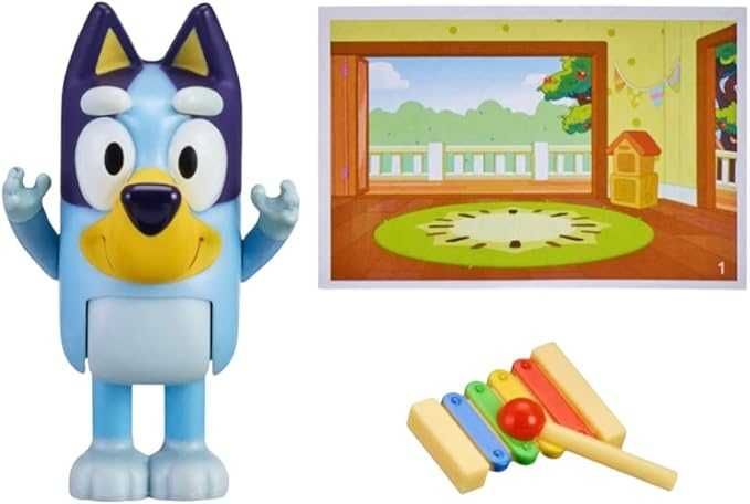Bluey Блуи комплект фигурка с аксесоари Бинго Блуи 7 вида