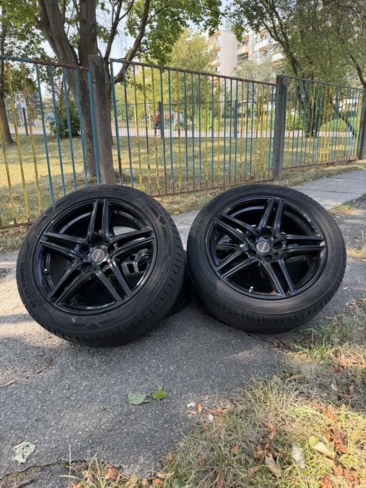 Set Jante Aliaj 17" BORBET 5x112 + Anvelope Vară 235/45 R17 VW Audi Skoda Seat Mercedes