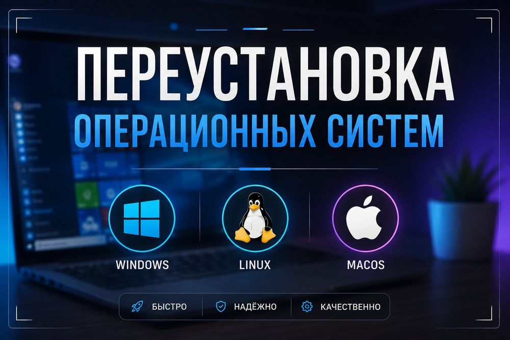 Качественная переустановка Windows, Linux, MacOS.