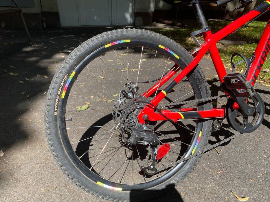 Bicicleta MTB Rockrider ST900 24” rosu, copii 9-12 ani