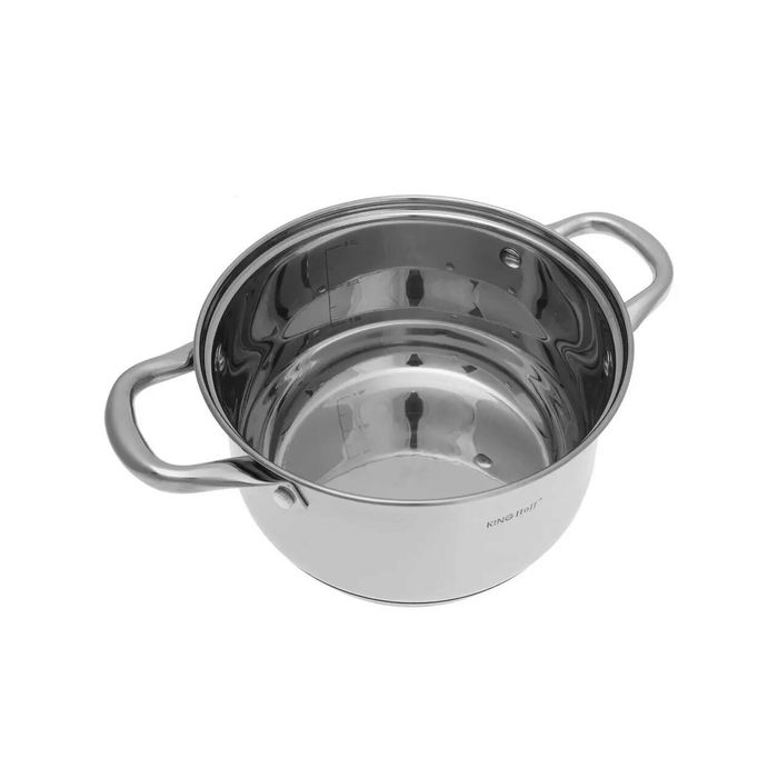 Set de 5 oale cu capac din inox, dimensiuni 16, 16, 18, 20, 24 cm,