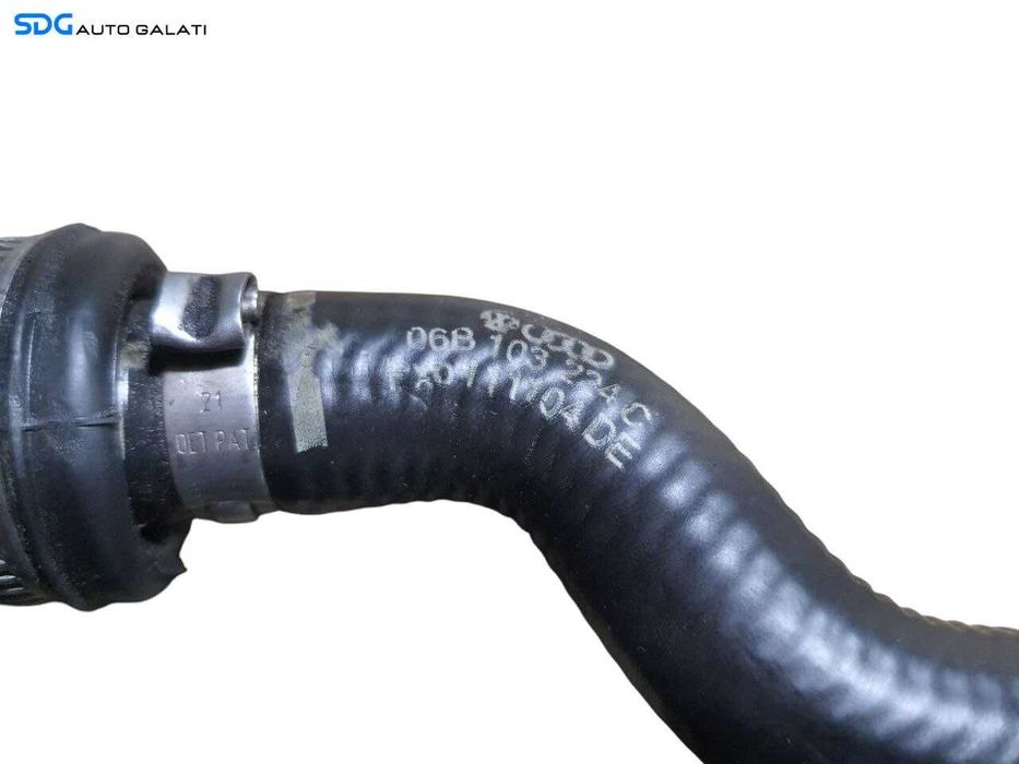 Teava Conducta Apa Lichid Racire Motor Skoda Superb 1 1.8 T 2002 - 2008 Cod 06B103213G 06A103213F [N1923]