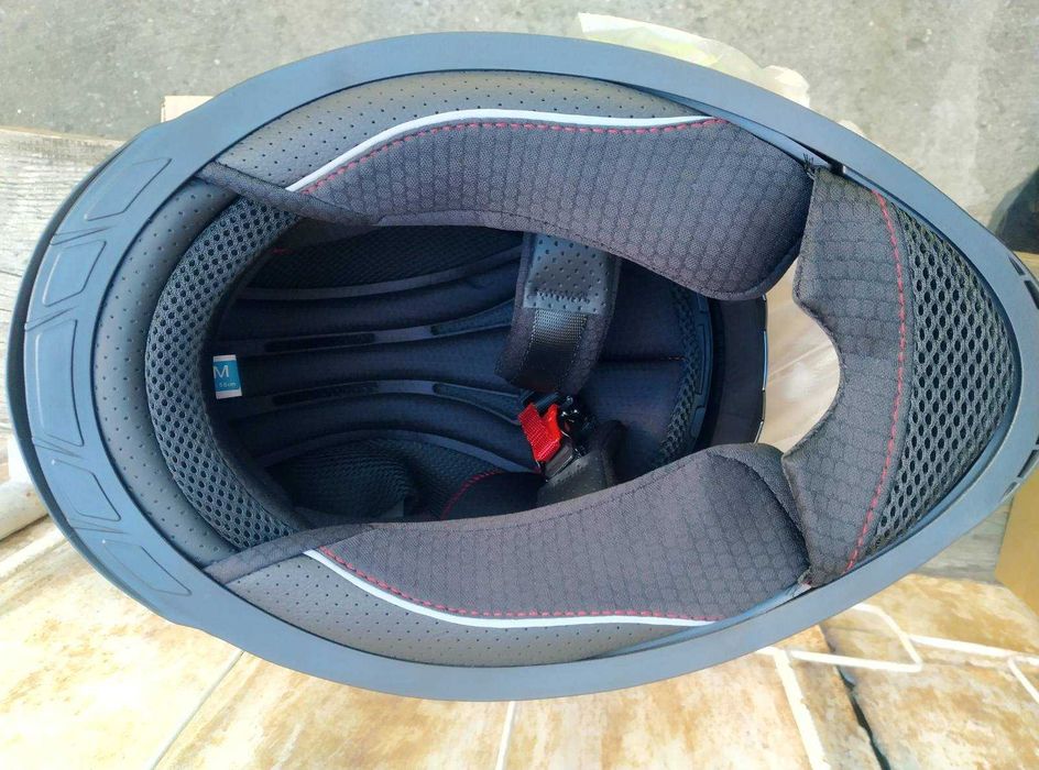 Мото каска Dual Visor – Интегрална Racing  каска за мотор атв, сутер колело байк, тротинетка с карбон ефект и слънчев визьор размери от С до ХЛ