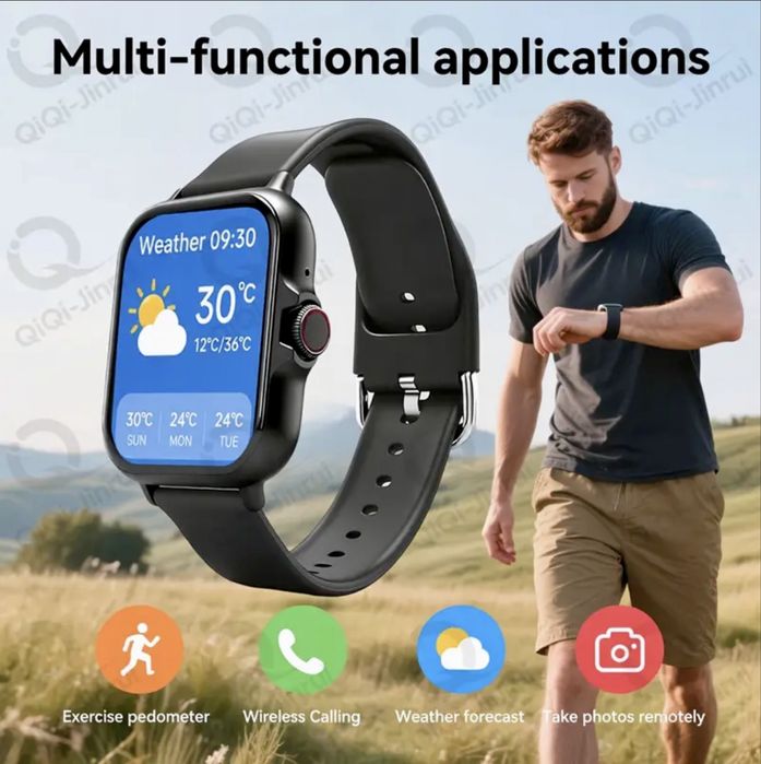 Мъжки смарт часовник LIGE/Ергономичен, спортно/ежедневен -25%Промоция!